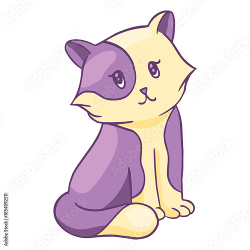 Kitten cartoon adorable