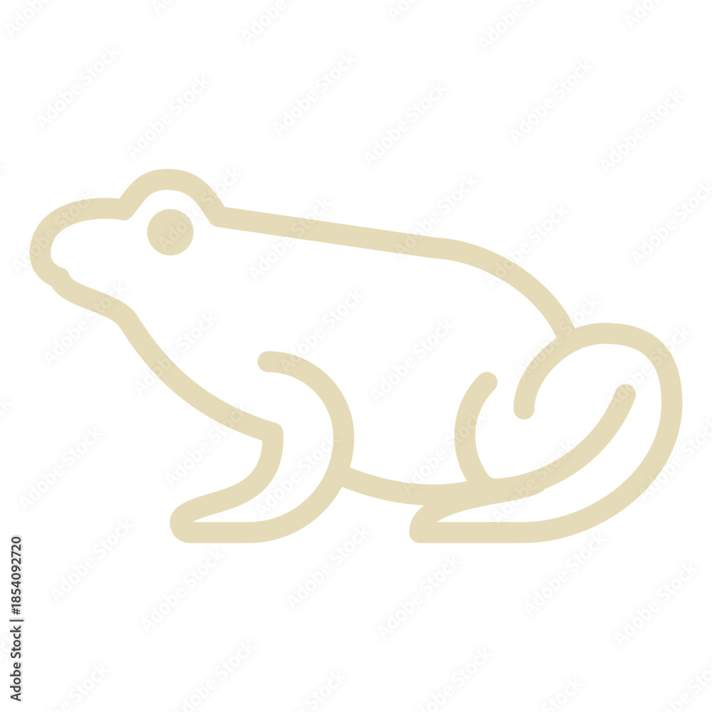 Obraz premium Simple thick stroke profile frog