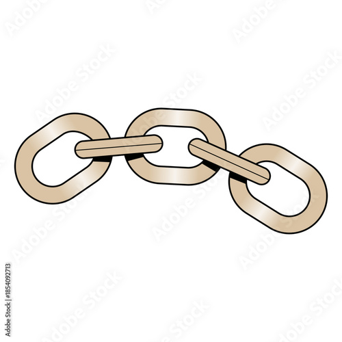 Semi flat chain links