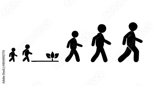 Silhouette of a child walking peacefully, active growth and wellness lifestyle concept.
