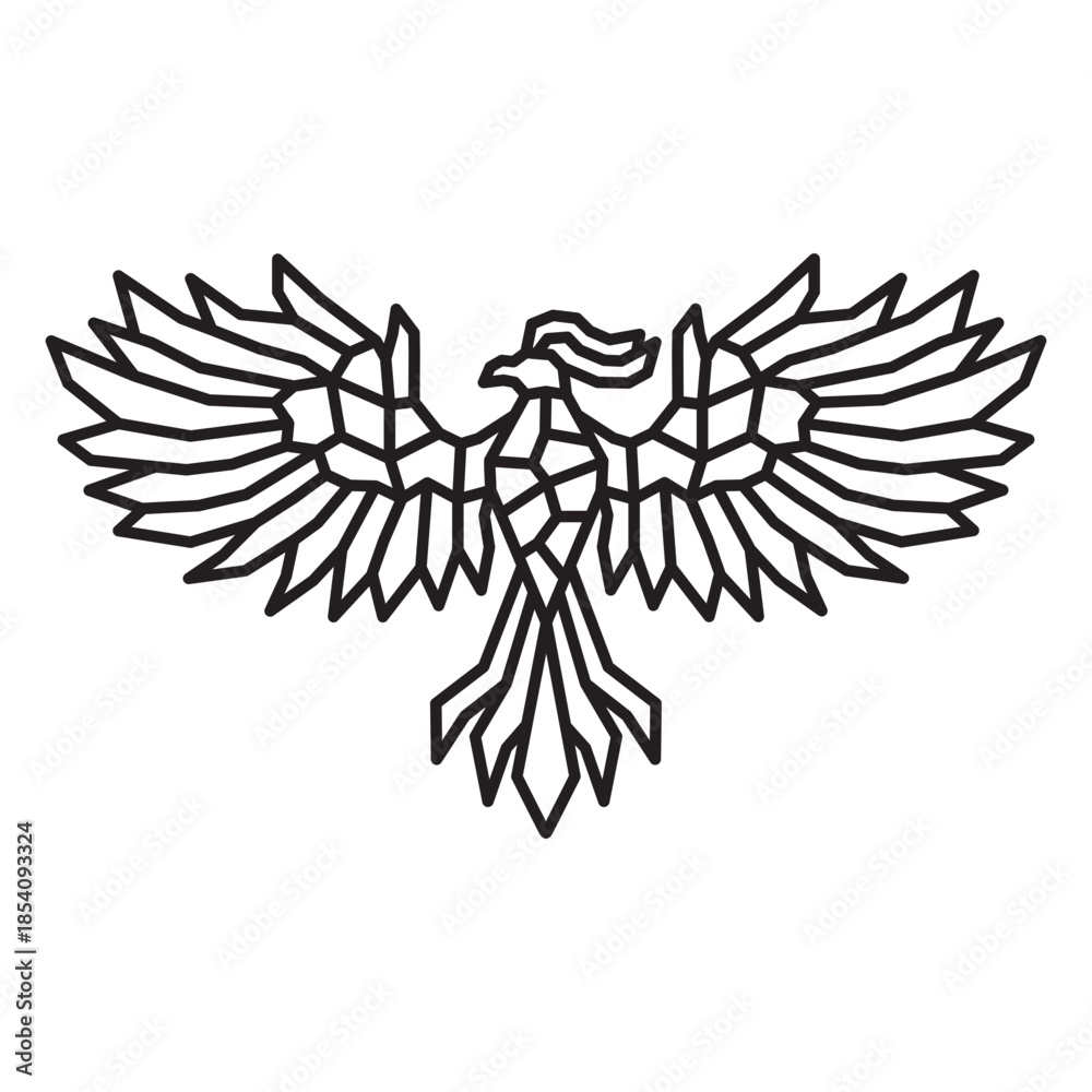 Obraz premium Fliying fenix polygonal