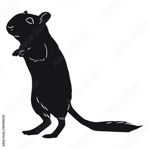 Gerbil standing up cut out