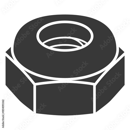 Nylon insert lock nut cut out