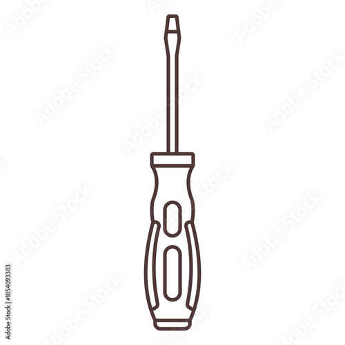 Flat head screwdriver stroke