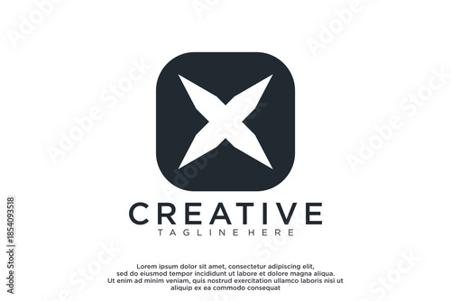 letter X creative logo design vector