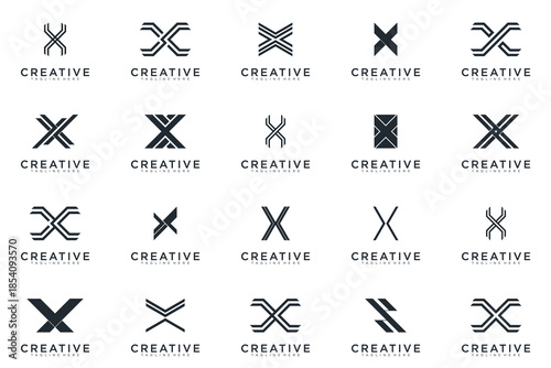 letter X creative logo design vector