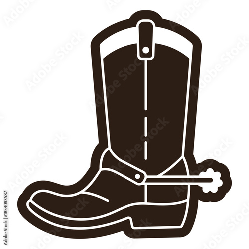Cowboy boots with spur cut out