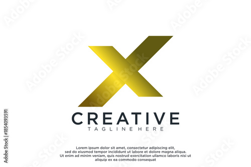 letter X creative logo design vector