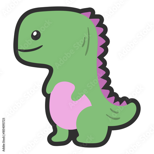 Cute happy dinosaur