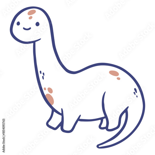Cute apatosaurus dinosaur