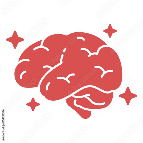 Human brain sparkly cut out