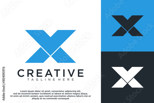 letter X creative logo design vector