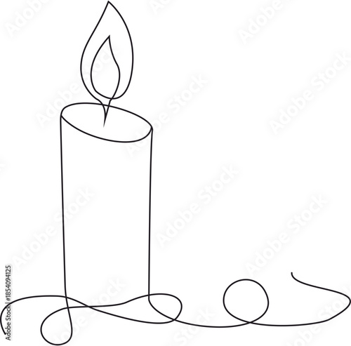 burning candle vector illustration