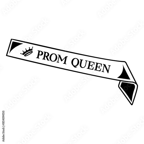 Prom queen sash cut out