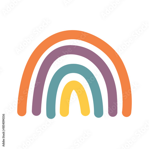 Cute Boho Rainbow Illustration
