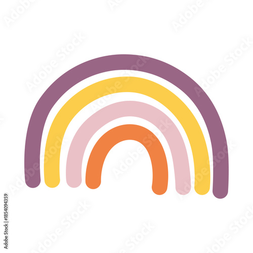 Cute Boho Rainbow Illustration