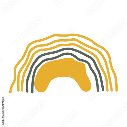 Cute Boho Rainbow Illustration