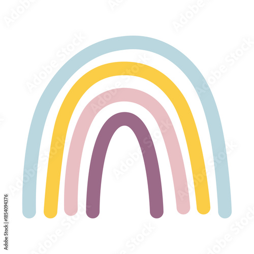 Cute Boho Rainbow Illustration