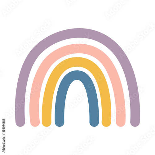 Cute Boho Rainbow Illustration