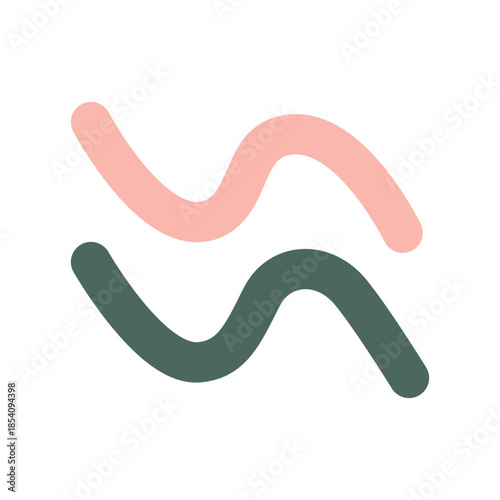 Cute Wavy Line Illustration