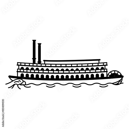 Vapour ship from the side