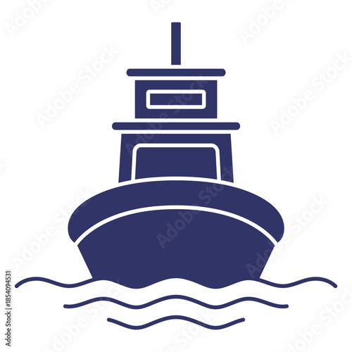 Launch boat water silhouette