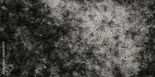 Black and white abstract background with a grunge concrete texture and rough stone pattern featuring a grey marble surface for a dirty old wall wallpaper design
