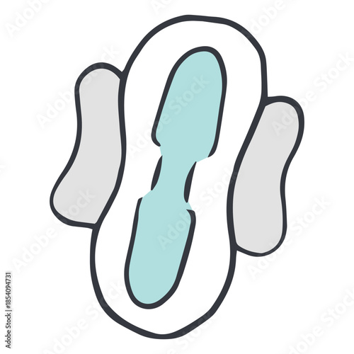 Menstrual pad trash icon