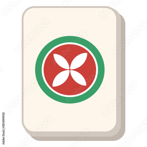 Mahjong one of dots tile