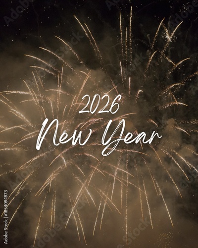 Black & White Festive Happy New Year Instagram Post - 1