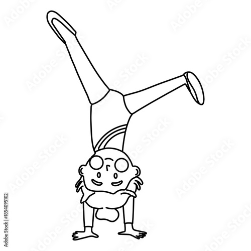 Simple gymnastics kid children
