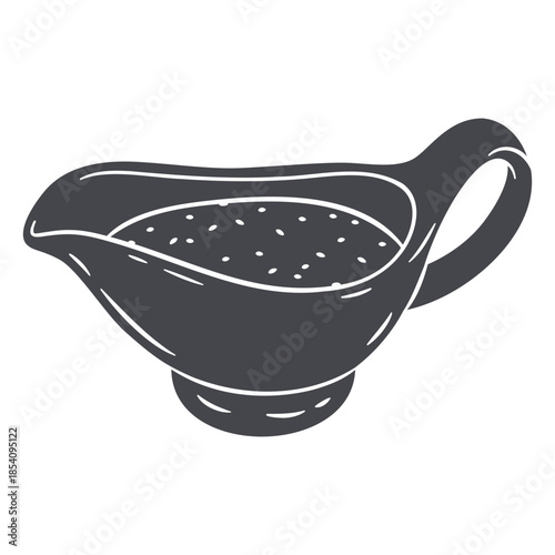 Thanksgiving autumn gravy silhouette icon