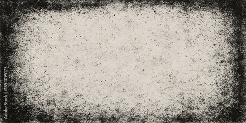 Abstract grunge paper texture featuring an old gray concrete wall pattern with a rough cement surface and a vintage grungy frame design for a blank weathered backdrop