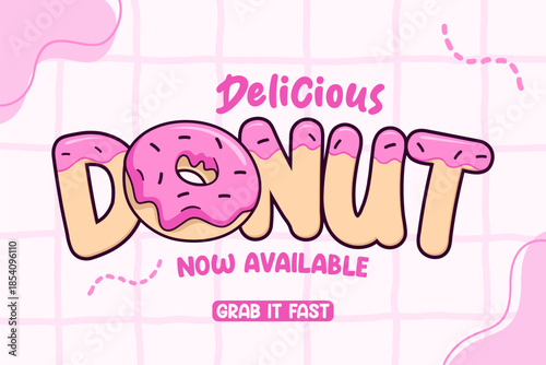 Delicious Donut Now Available Promotion Poster