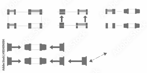 Visual representation of double slit experiment with wave and particle behavior
