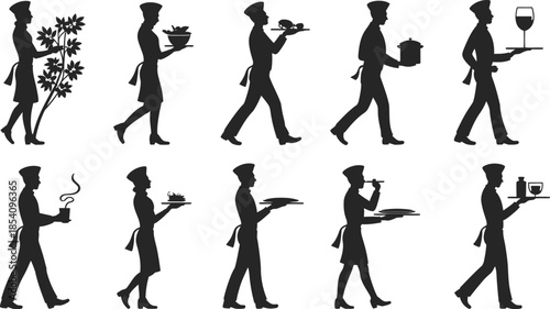 Classic Hospitality Icons Chef Waiter Sommelier Set