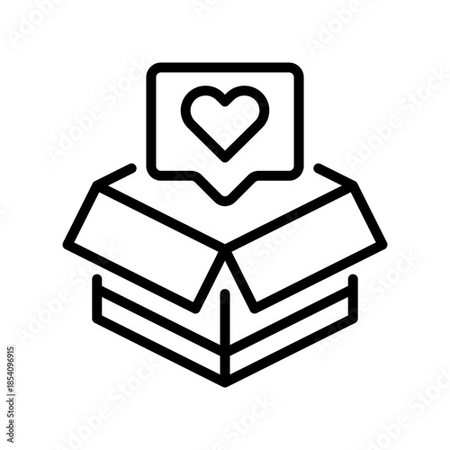 Wishlist Line Icon, Outline Symbol for Saved Items, Dream Product, Future Purchase, Favorite List, and Gift Idea. Vector Sign Icon.