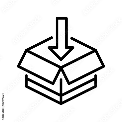Stock Clearance Line Icon, Outline Symbol for Warehouse Emptying, Final Sale, Inventory Liquidation, Last Chance, and Price Dump. Vector Sign Icon.