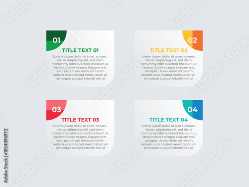 vector illustration infographic design template with 4 steps. Template for process, presentations, layout, banner, brochure.