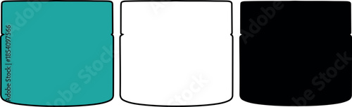 Three vertical color blocks of teal, white, and black offer versatile design backgrounds for branding.