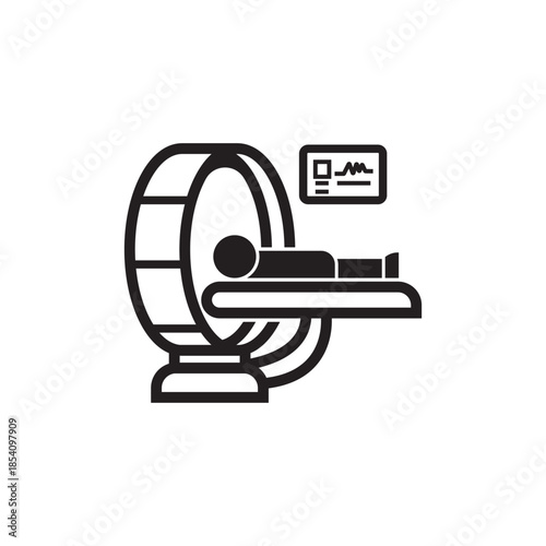 Tomography icon symbol collection on white background.
