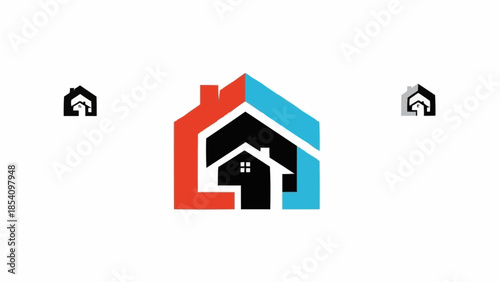 Stylized House Logo Design Elements.