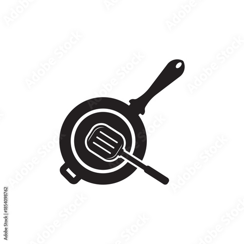 Frying pan isolated on a white background. Vector illustration in flat style.
