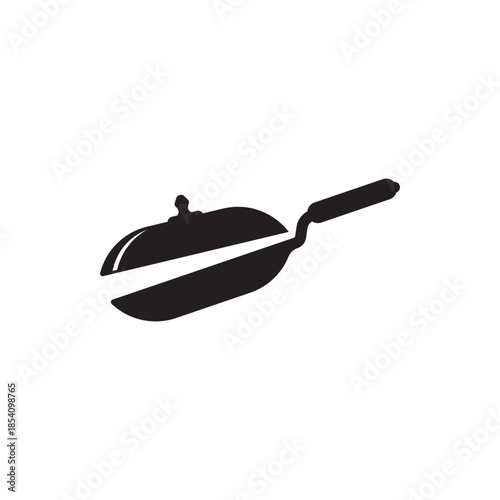 Frying pan isolated on a white background. Vector illustration in flat style.
