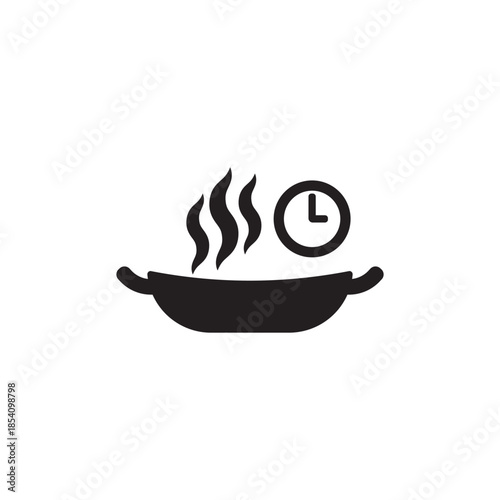 Frying pan isolated on a white background. Vector illustration in flat style.