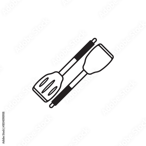 Cooking utensil spatula icon isolated on white background.