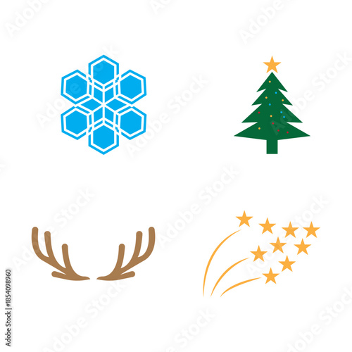 christmas icon  vector illustration template design