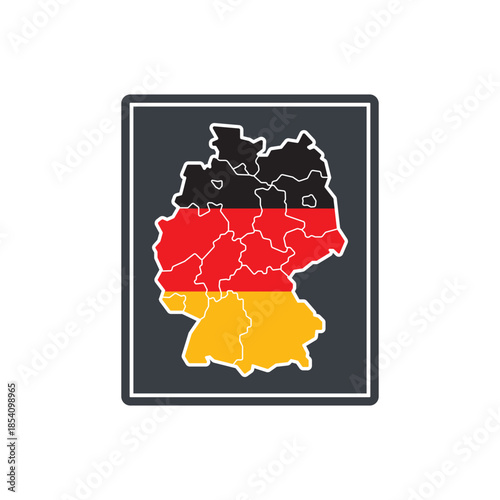 german map logo illustration design