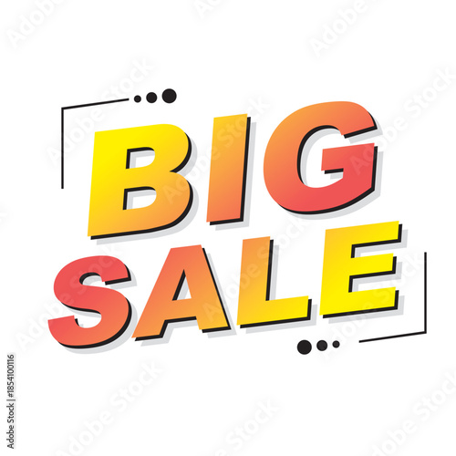 Big Sale Promotional Banner Design with Modern Typography