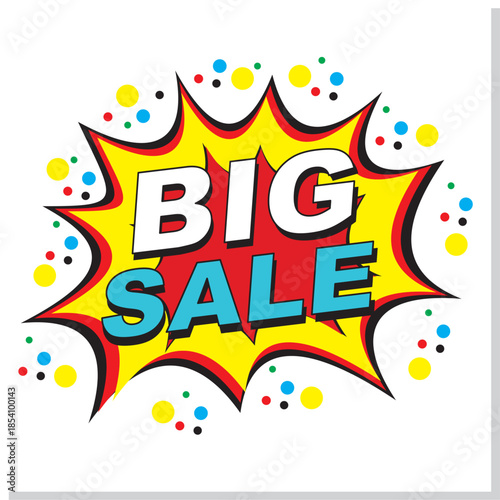 Big Sale Promotional Banner Design with Modern Typography
